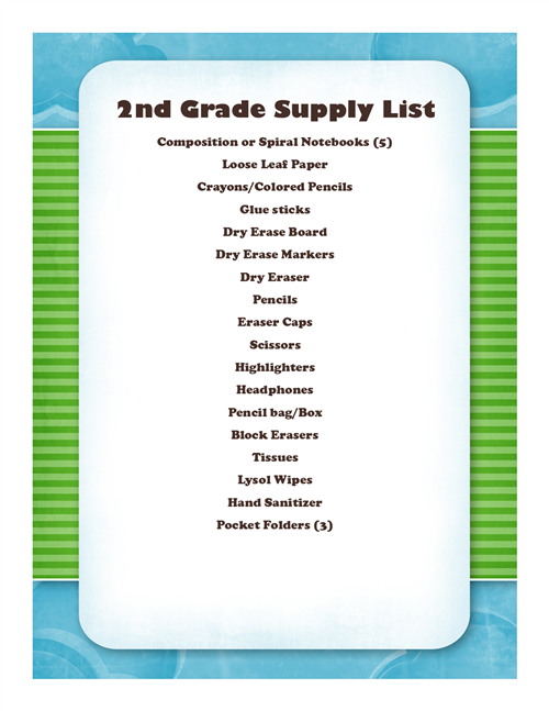 Supply list